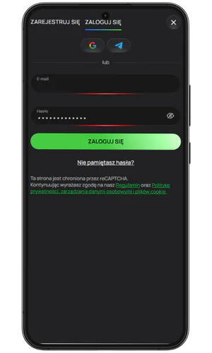 Wprowadź swój adres e-mail i hasło Flagman